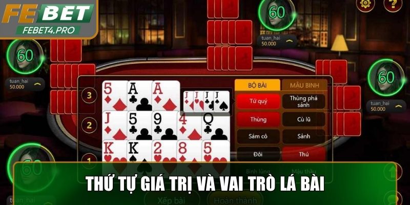 Thứ tự giá trị và vai trò lá bài