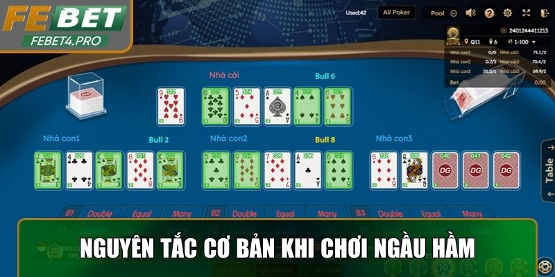 Nguyên tắc cơ bản khi chơi Ngầu Hầm